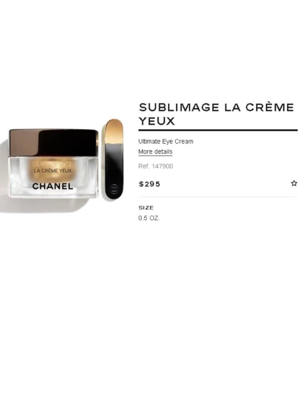 CHANEL SUBLIMAGE Eye Cream Oil-Concentrate - Picture 2 of 6